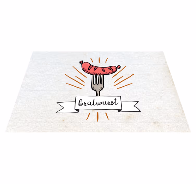 Tischsets originell Bratwurst - TenStickers