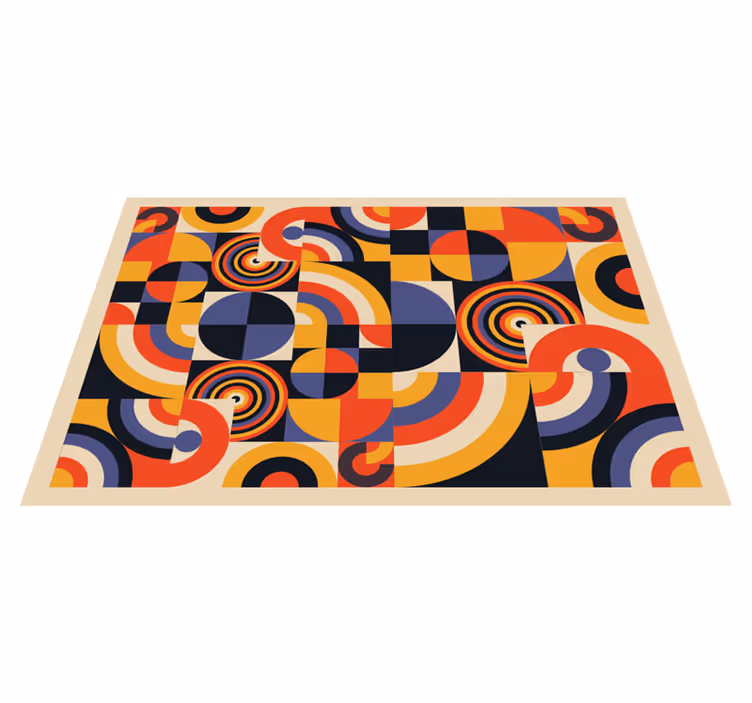 Platzdeckchen modern bunte Bauhaus Kreise - TenStickers