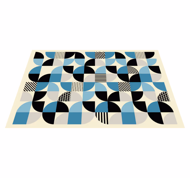 Tischsets originell Blaues Bauhaus Muster - TenStickers