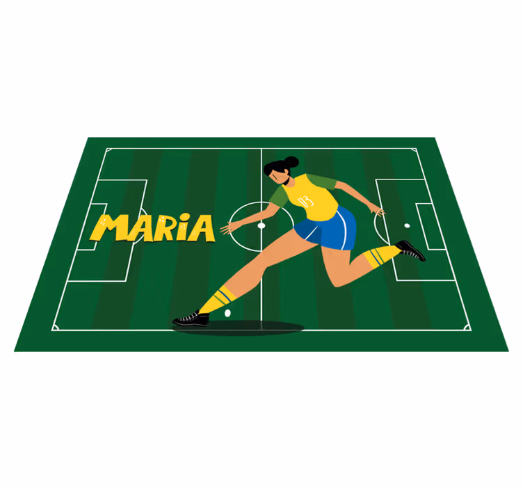 Tischset mit Fußballspielerin benutzerdefiniert - TenStickers
