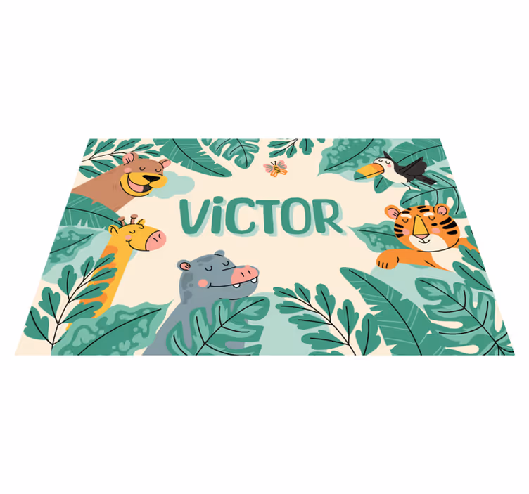 Tischset mit Namen jungle Tiere - TenStickers