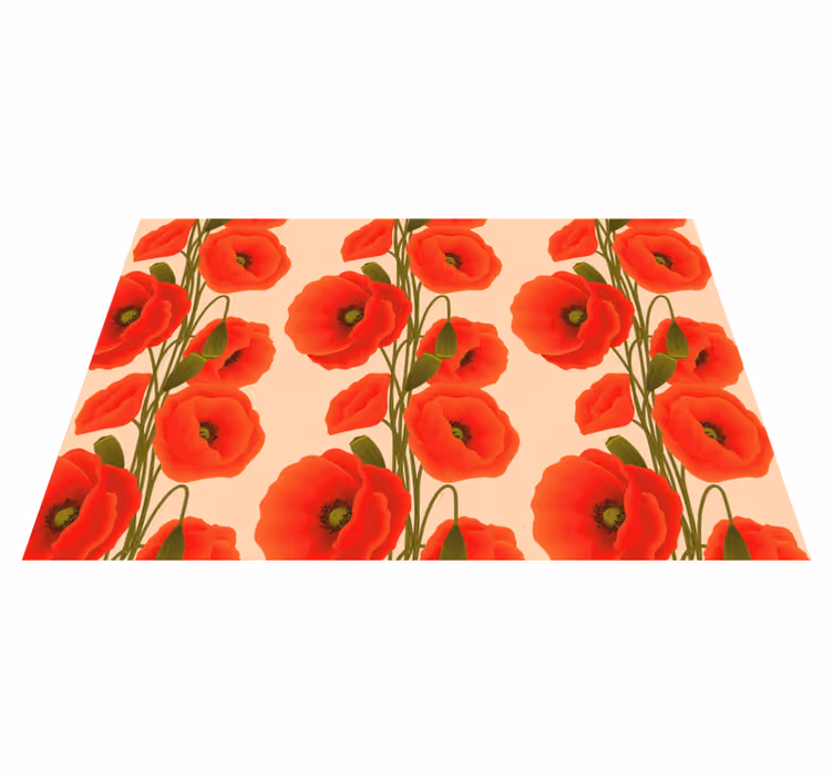 Platzsetz Mohnblumen Muster - TenStickers