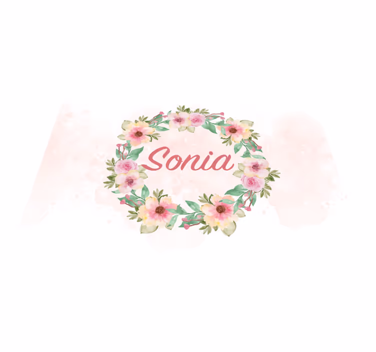 Personalisiertes Platzset mit Aquarellbumen - TenStickers