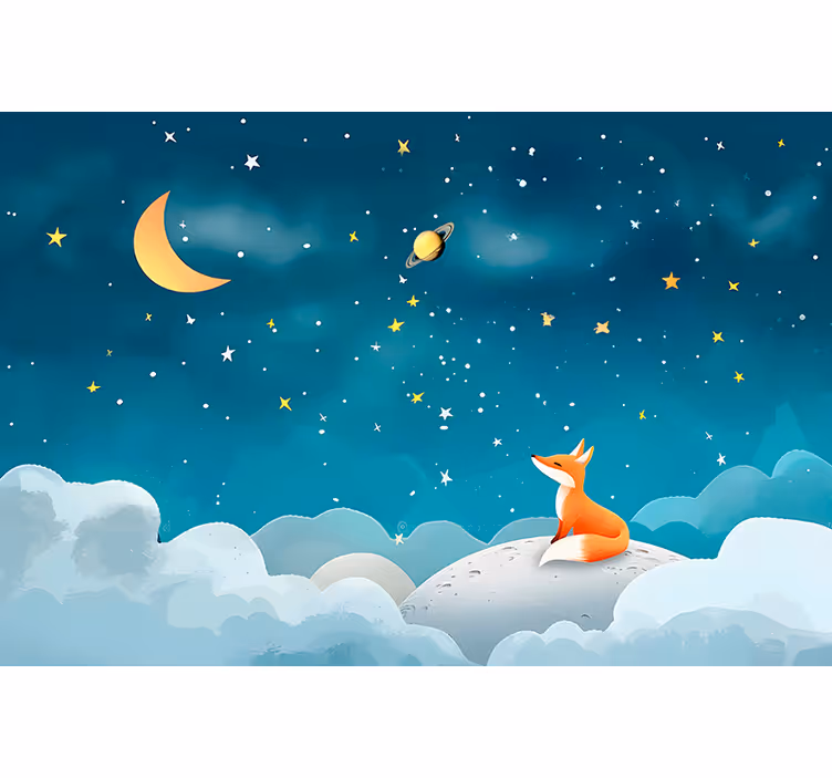 Fototapete Babyzimmer fuchs am himmel - TenStickers