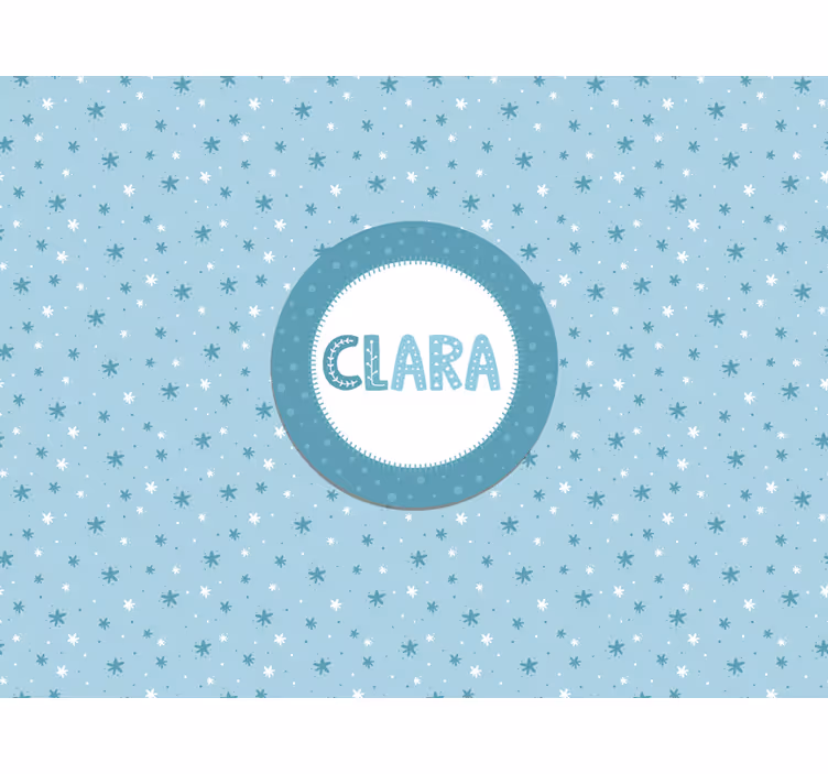Personalisierte Fototapete Babyzimmer Sternenmuster - TenStickers