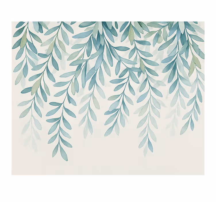 Fototapete Jugendzimmer elegante aquarellblätter - TenStickers