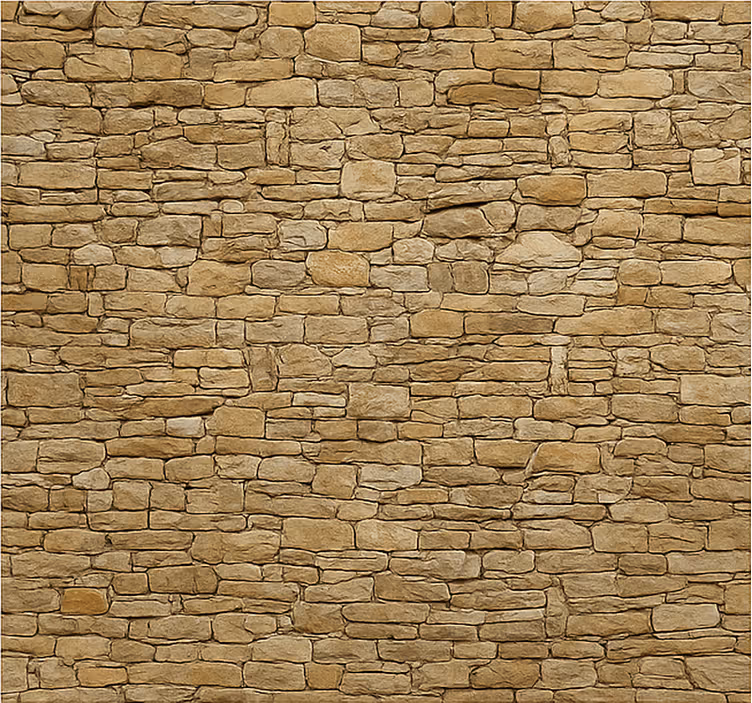 Tapete Wohnzimmer Steinmauer in Beige Design - TenStickers