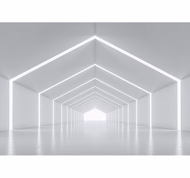 3D Tapete beleuchteter Tunnel - TenStickers