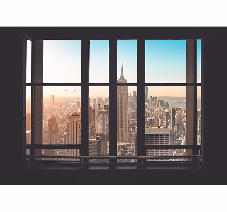 Fototapete 3D sonniger Morgen in New York - TenStickers