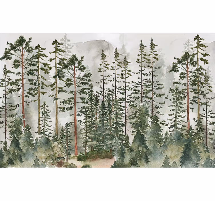 Tapete wald für das kinderzimmer im walddesign - TenStickers