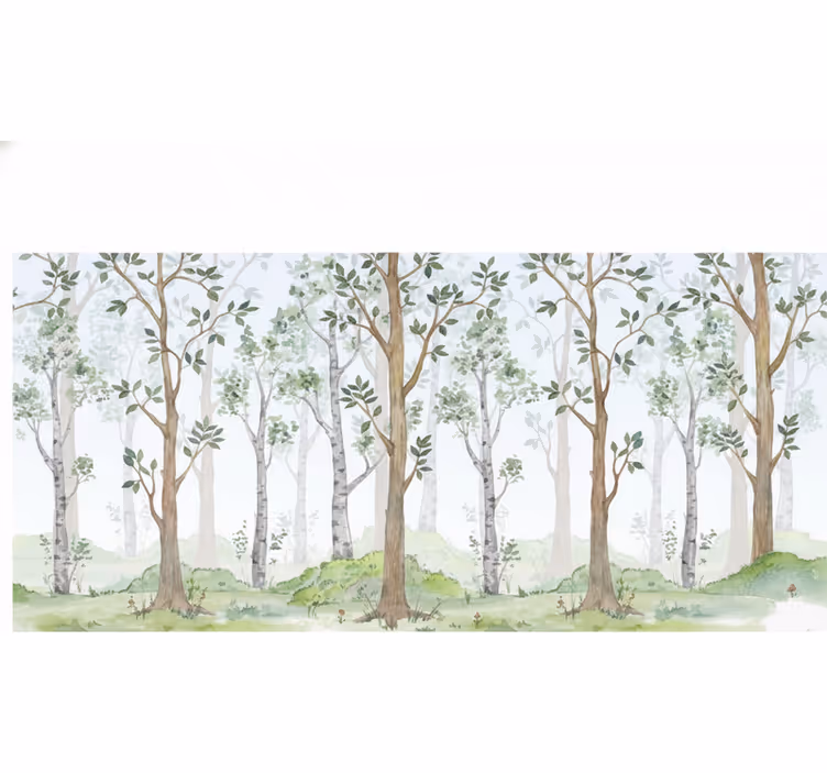 Tapete wald pastelliger waldwind - TenStickers