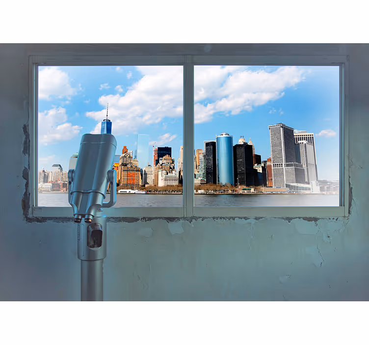 Fototapete Städte blick auf die städtische skyline - TenStickers