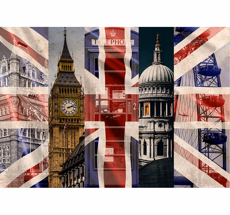 Fototapete Städte Union Jack London - TenStickers