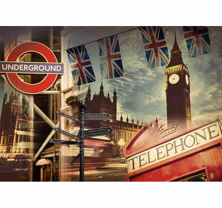 Fototapete london collage - TenStickers