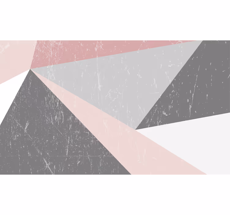 Fototapete badezimmer geometrische dreiecke nordische töne - TenStickers