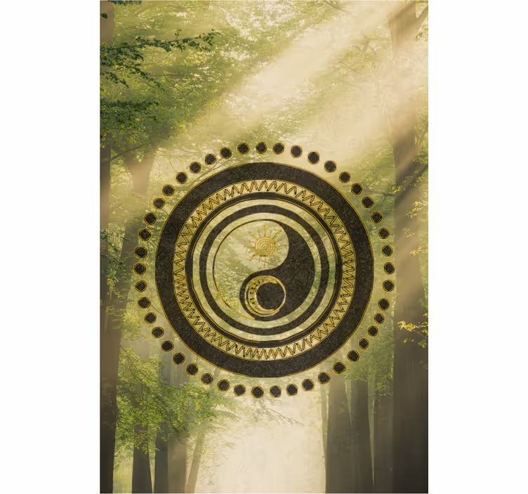 Fototapete badezimmer zen-schild im wald - TenStickers