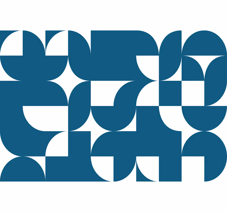 Fototapete küche geometrisches muster blauer kreise - TenStickers