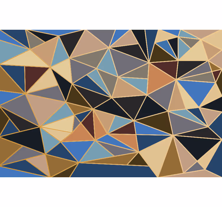 Fototapete küche geometrisches, mehrfarbiges mosaik - TenStickers