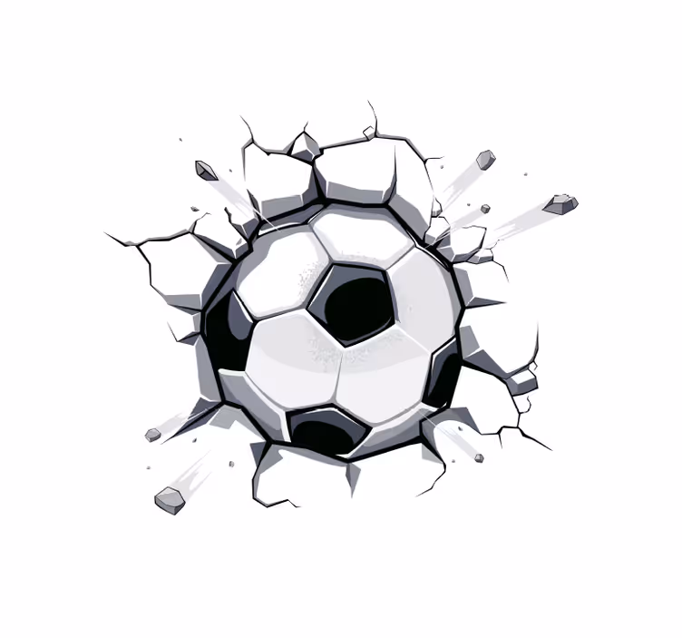 Fototapete weiß 3d kinder fußballmotiv - TenStickers