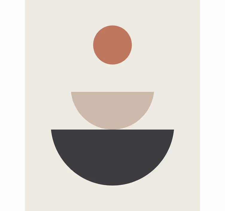 Fototapete beige mit abstrakter geometrischer fontäne - TenStickers
