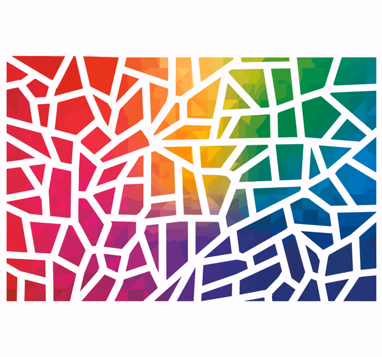 Fototapete eingang farbenfrohes mosaik - TenStickers