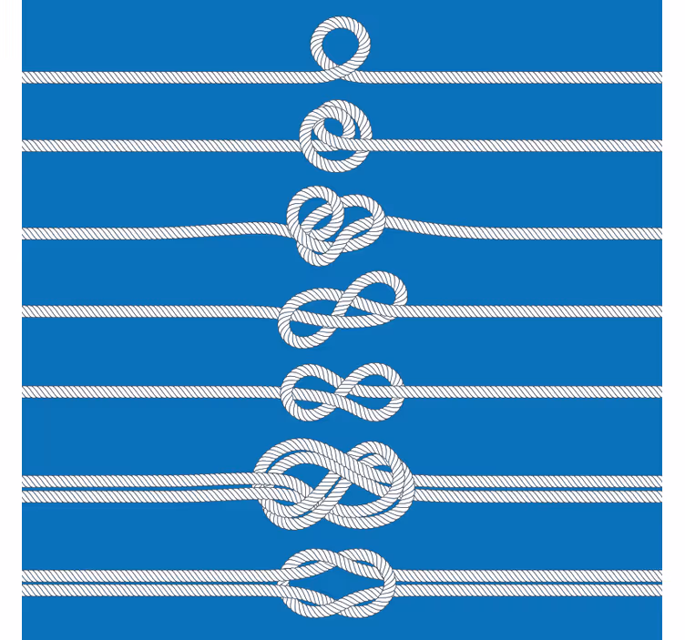 Fototapete blau mit maritimen knoten - TenStickers