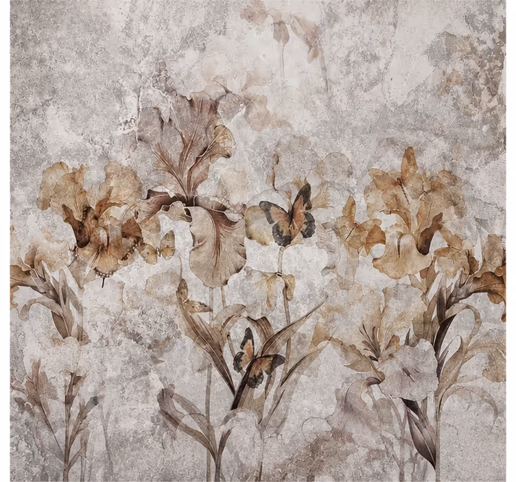 Fototapete wald mit gemütlichen herbstblumen - TenStickers