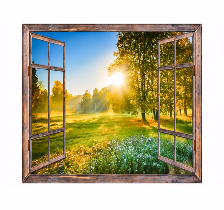 Fototapete fensterblick für ihr fenster - TenStickers