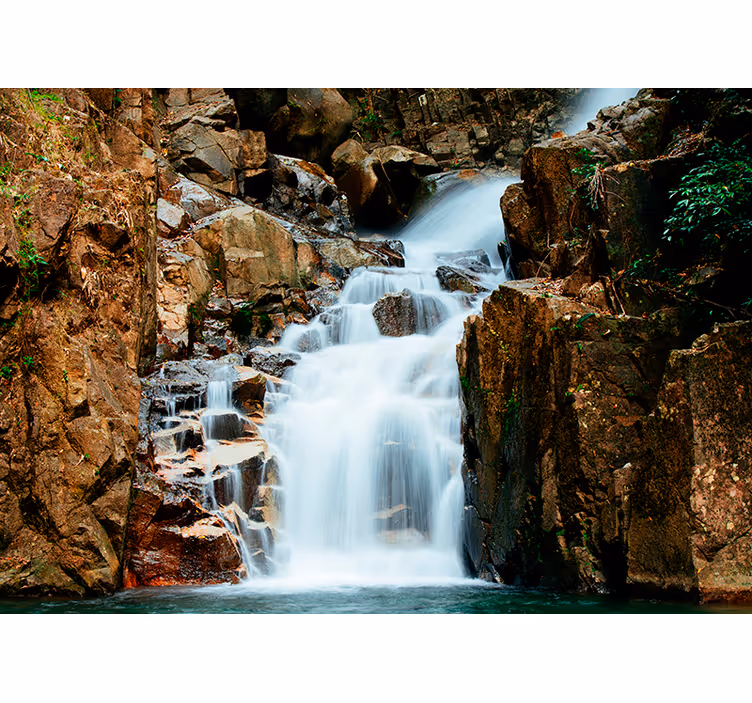 Fototapete Wasserfall kaskadierender Wasserlauf - TenStickers