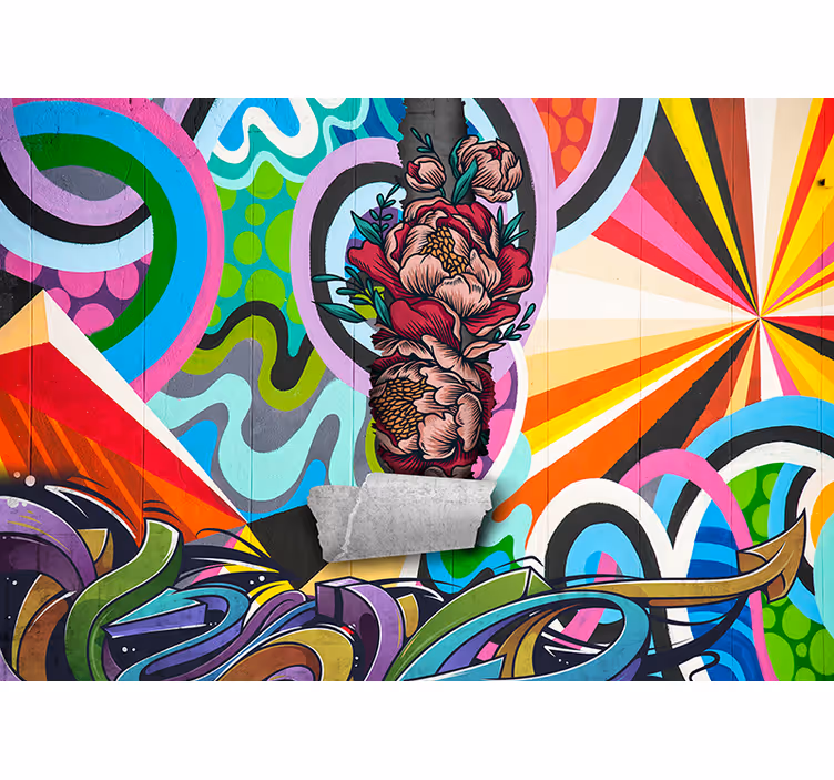 Fototapete Jugendzimmer Graffiti moderne Kunst - TenStickers