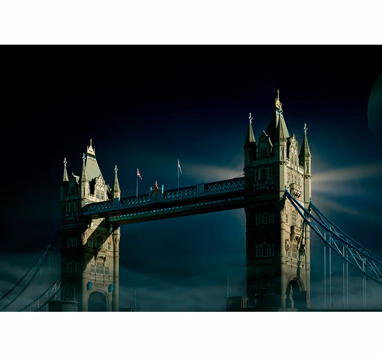 Fototapete Städte London Tower Bridge Nacht - TenStickers