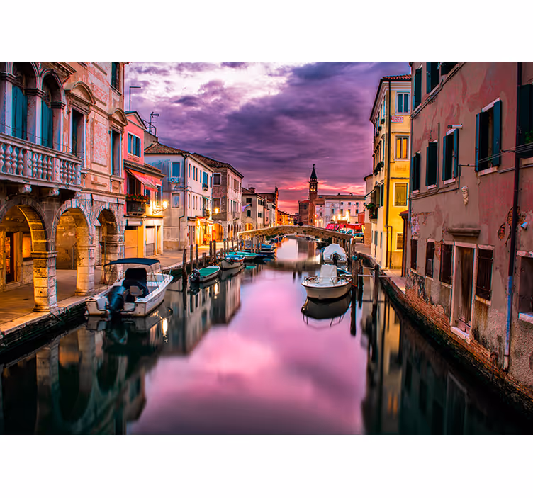 Fototapete Städte Venedig Nachtdämmerung - TenStickers