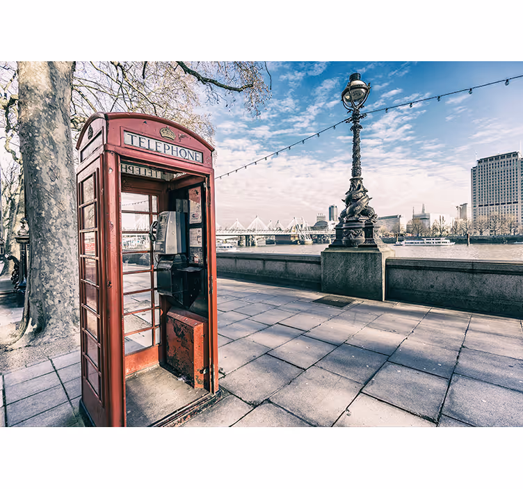 Rote Telefonzelle London Fototapete - TenStickers