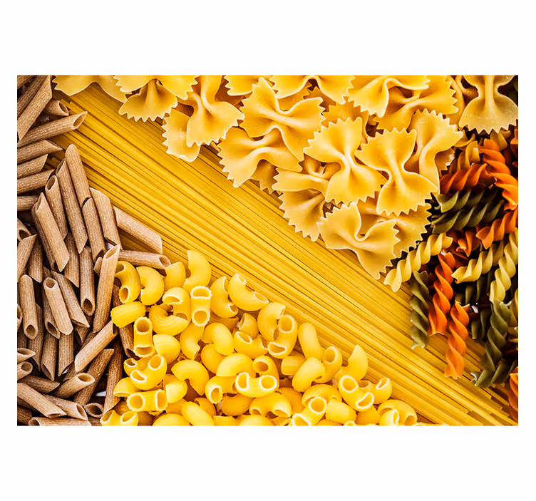 Fototapete Küche verschiedene Pastasorten - TenStickers