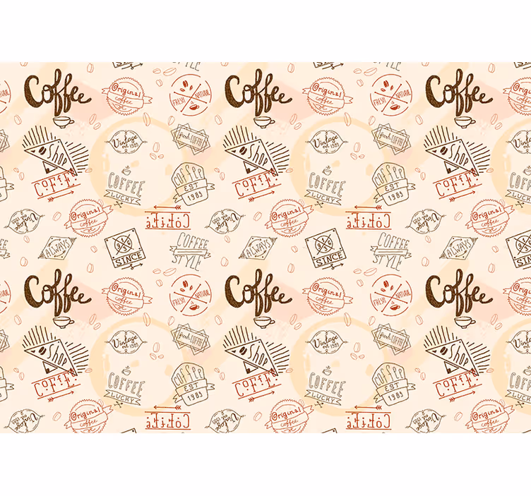 Fototapete Küche Kaffeemsuter - TenStickers