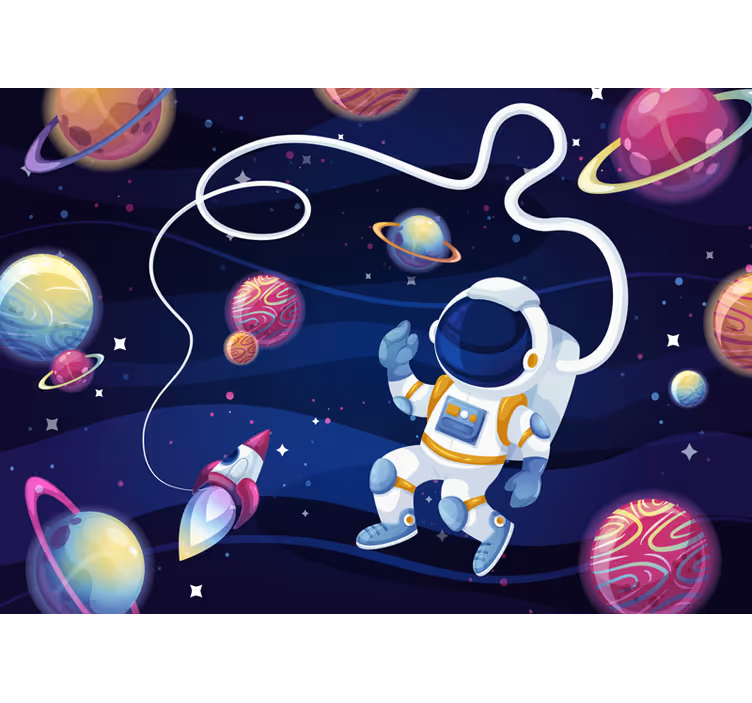 Fototapete Kinderzimmer Astronaut im Weltall - TenStickers