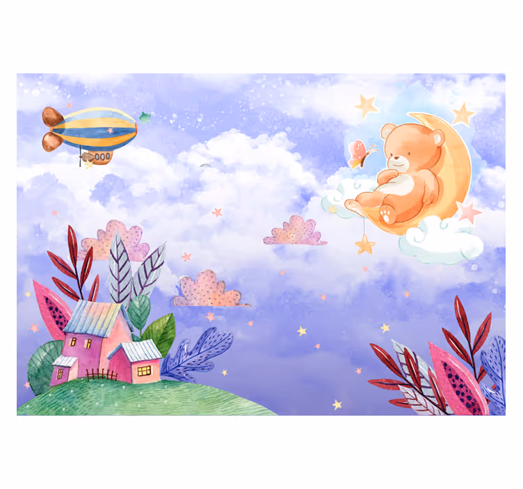 Fototapete Kinderzimmer magische Wolkenlandschaft - TenStickers
