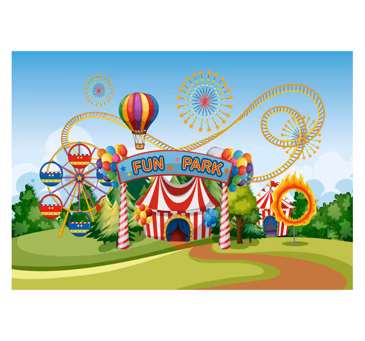Fototapete Kinderzimmer Freizeitpark - TenStickers
