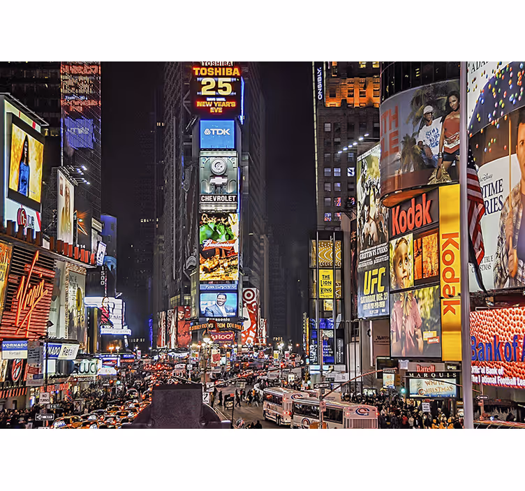 Times Square New York Tapete jugendzimmer - TenStickers