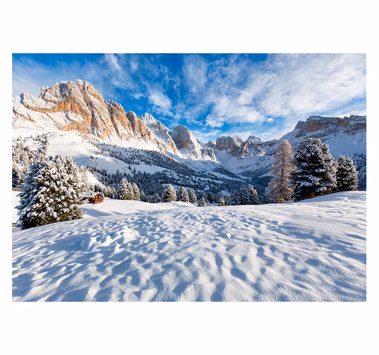 Fototapete landschaft eisige gipfelzüge - TenStickers