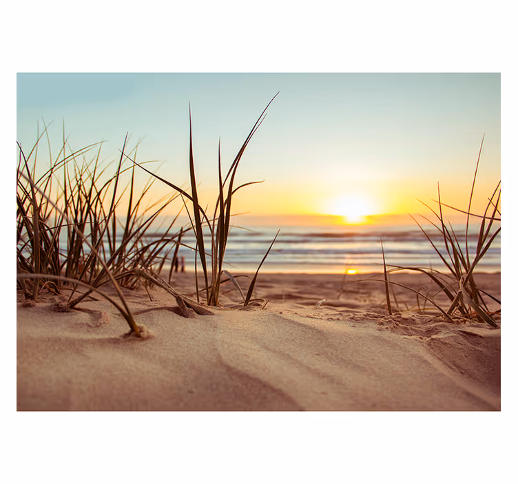 Fototapete Landschaft ruhiger strandsonnenuntergang - TenStickers