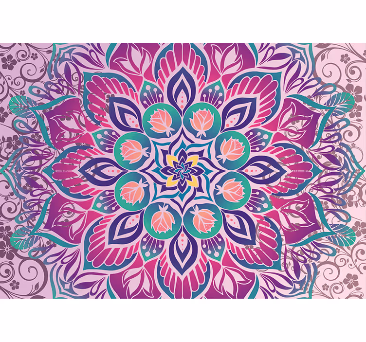 Fototapete Mandala florales Muster - TenStickers