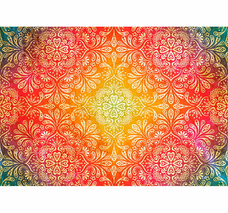 Fototapete Mandala Raggae Farben - TenStickers