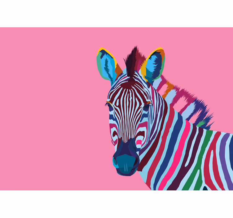 Fototapete Jugendzimmer Zebra Pop Art - TenStickers