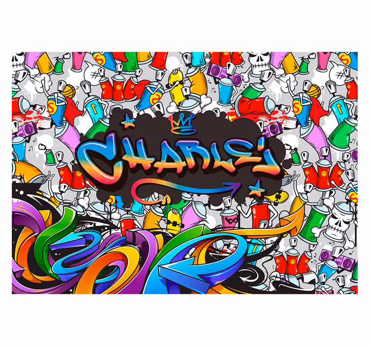 Fototapete mit Namen graffiti individuell gestaltbar - TenStickers