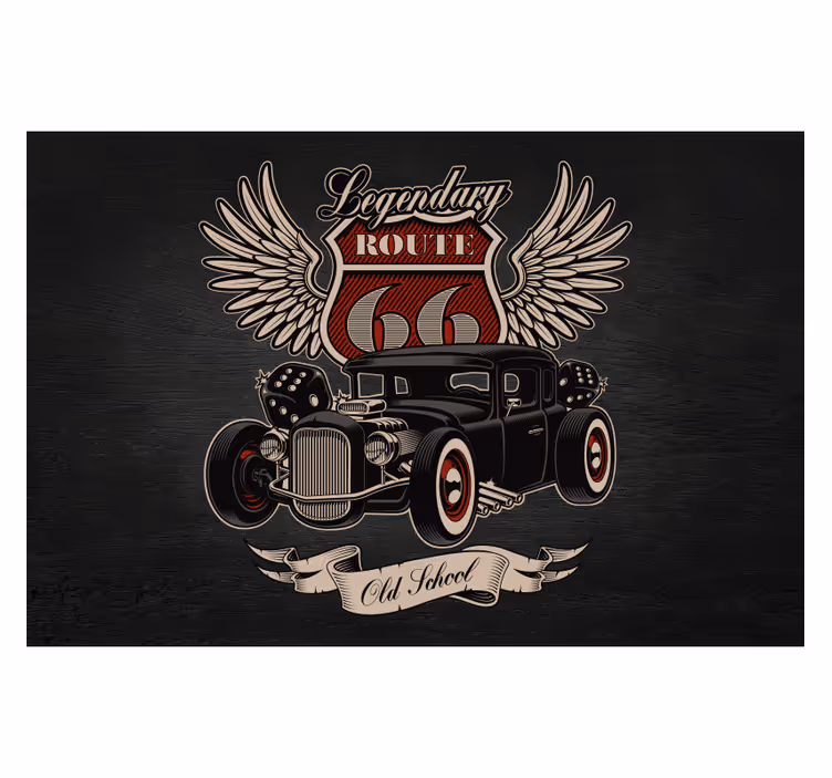 Fototapete Jugendzimmer Old Timer Route 66 - TenStickers