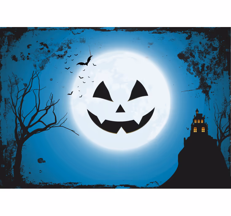 Fototapete Halloween gruseliges kürbisgrinsen - TenStickers