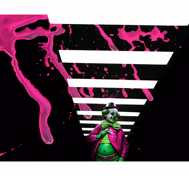Fototapete Graffiti clown in pink - TenStickers