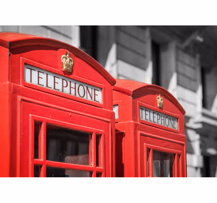 Fototapete London ikonische rote telefonzellen - TenStickers