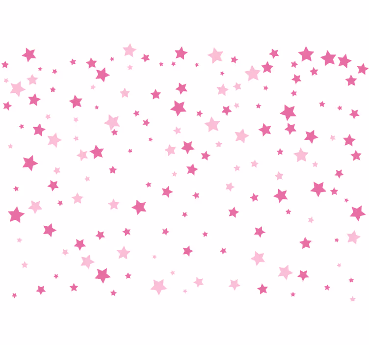 Fototapete Kinderzimmer rosa Sterne - TenStickers